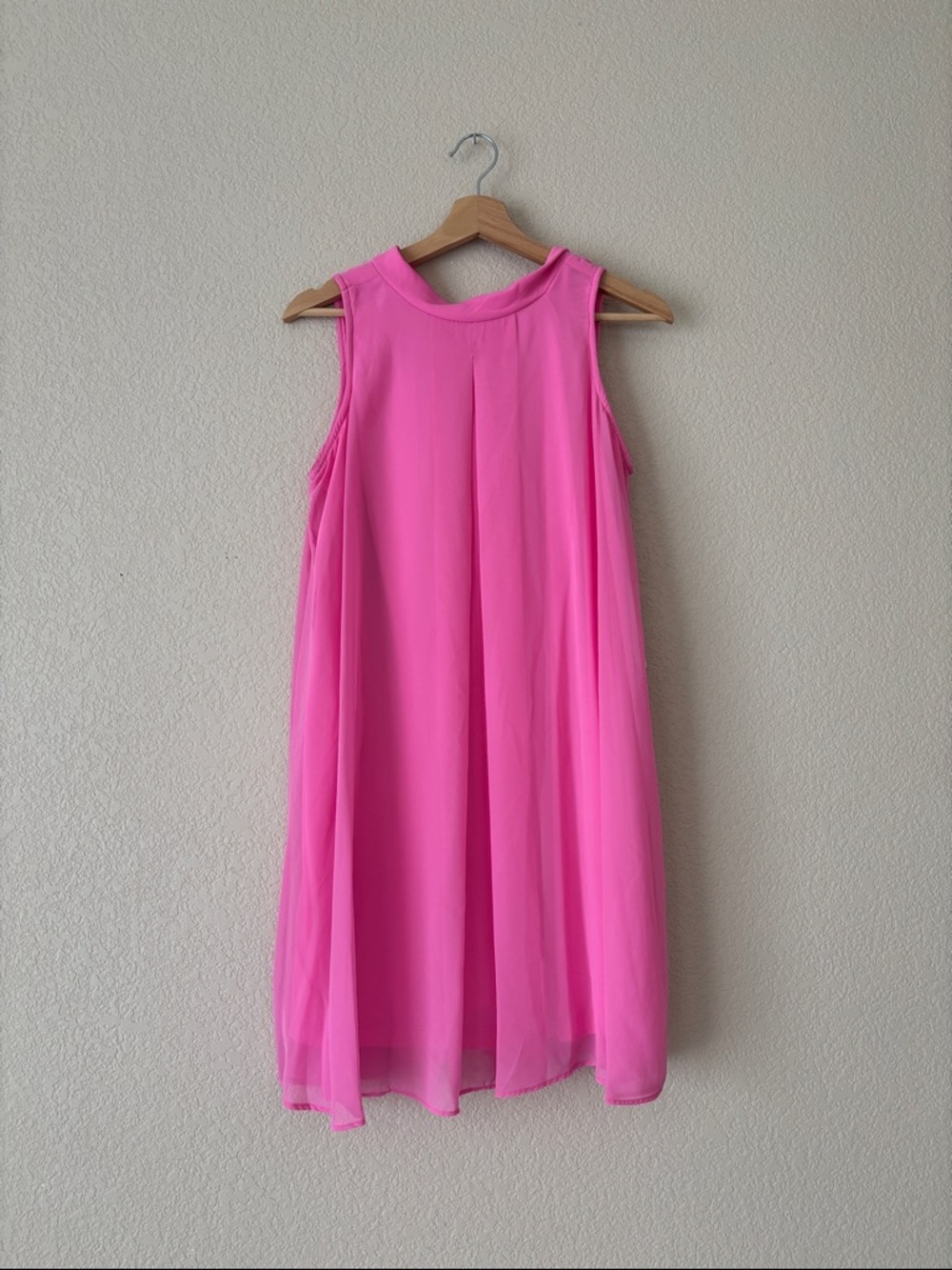 Tash & Sophie Sleeveless Pink A-Line Chiffon Dress- NWT